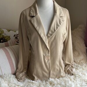 Elegant Tan Women's Blazer size small